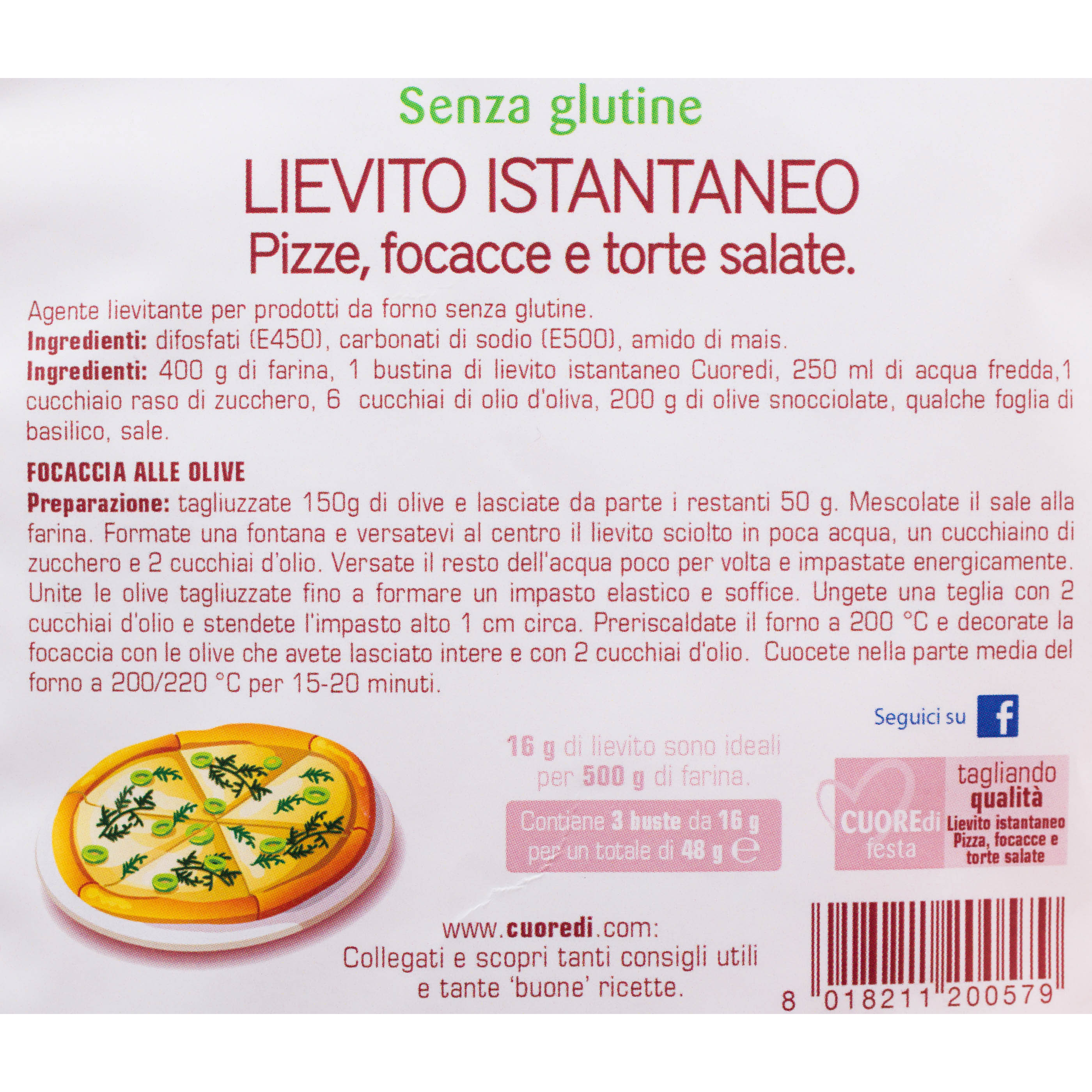 Lievito Istantaneo 3x16g Cuore di Eataly Today Torino