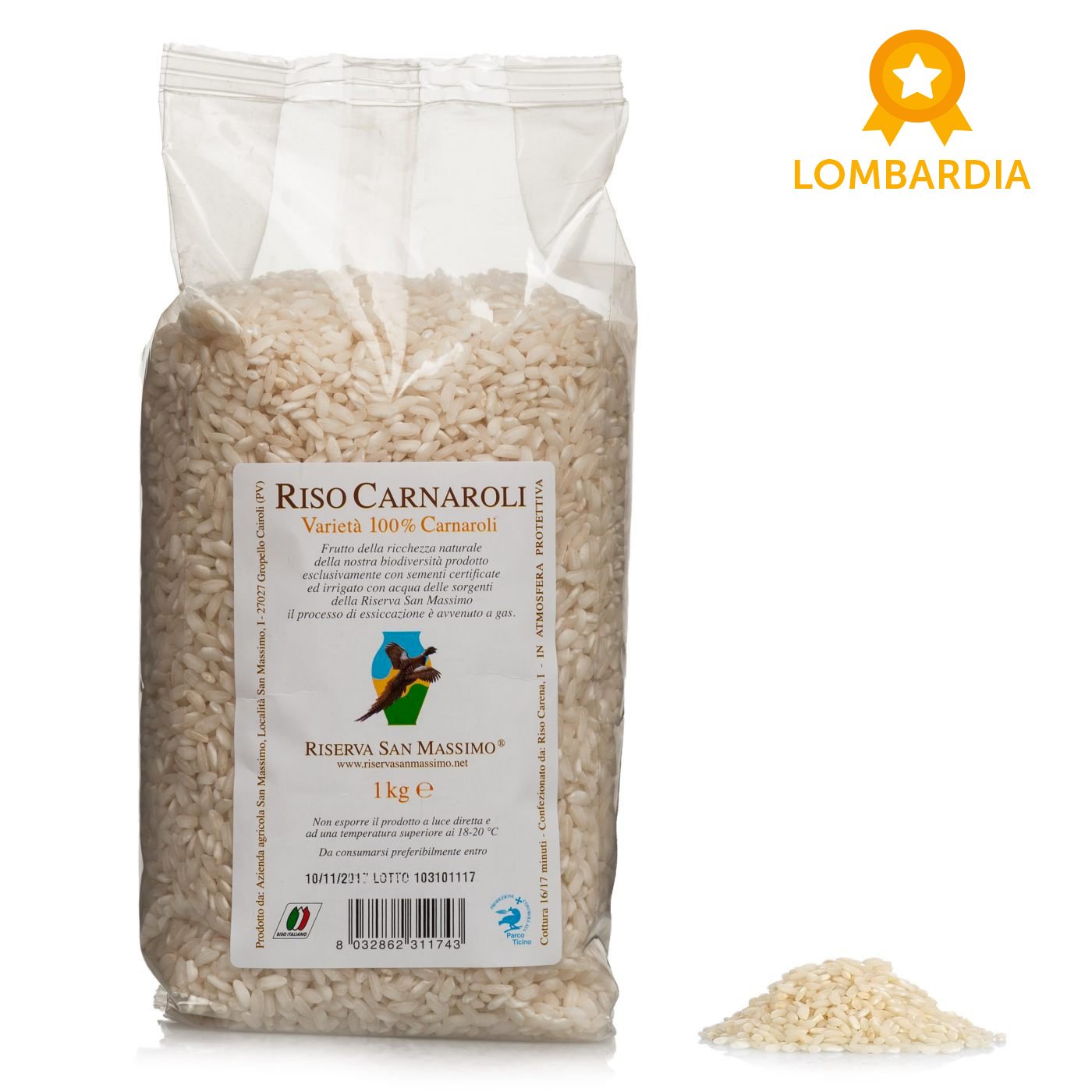 Riso Carnaroli 1 kg Riserva San Massimo Eataly Today Milano